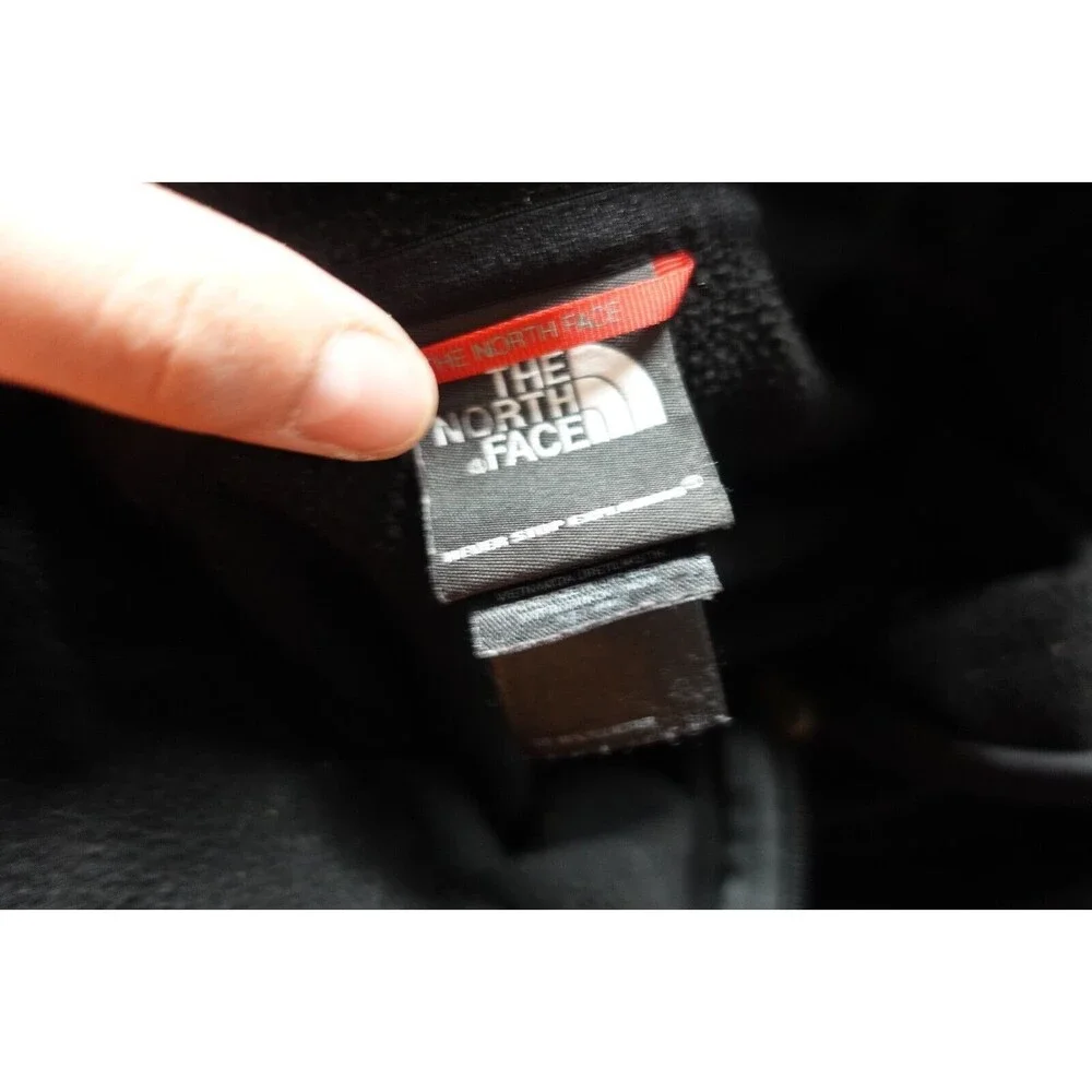 The North Face Jacket Mens Size M 1/4 ZIp Fleece Jacket Black Coat‎ Sweatshirt